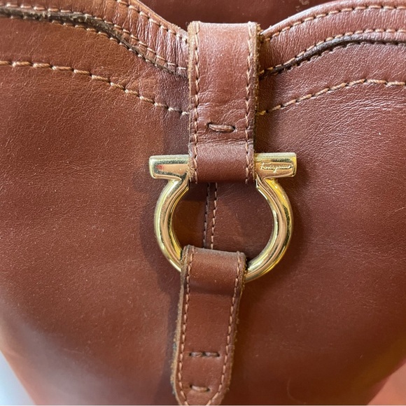 Salvatore Ferragamo Women’s Tall Brown Leather Riding Boots Size 10B - Picture 3 of 12